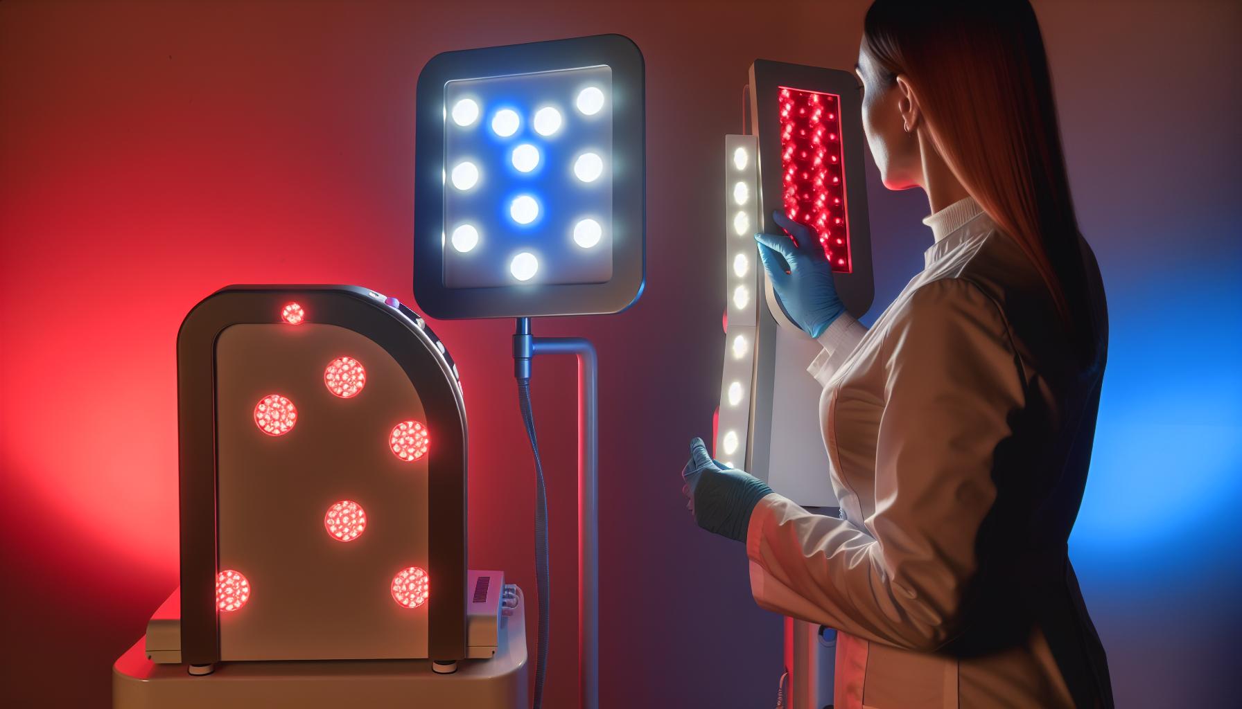 Srovnání červeného LED s jinými světelnými terapiemi