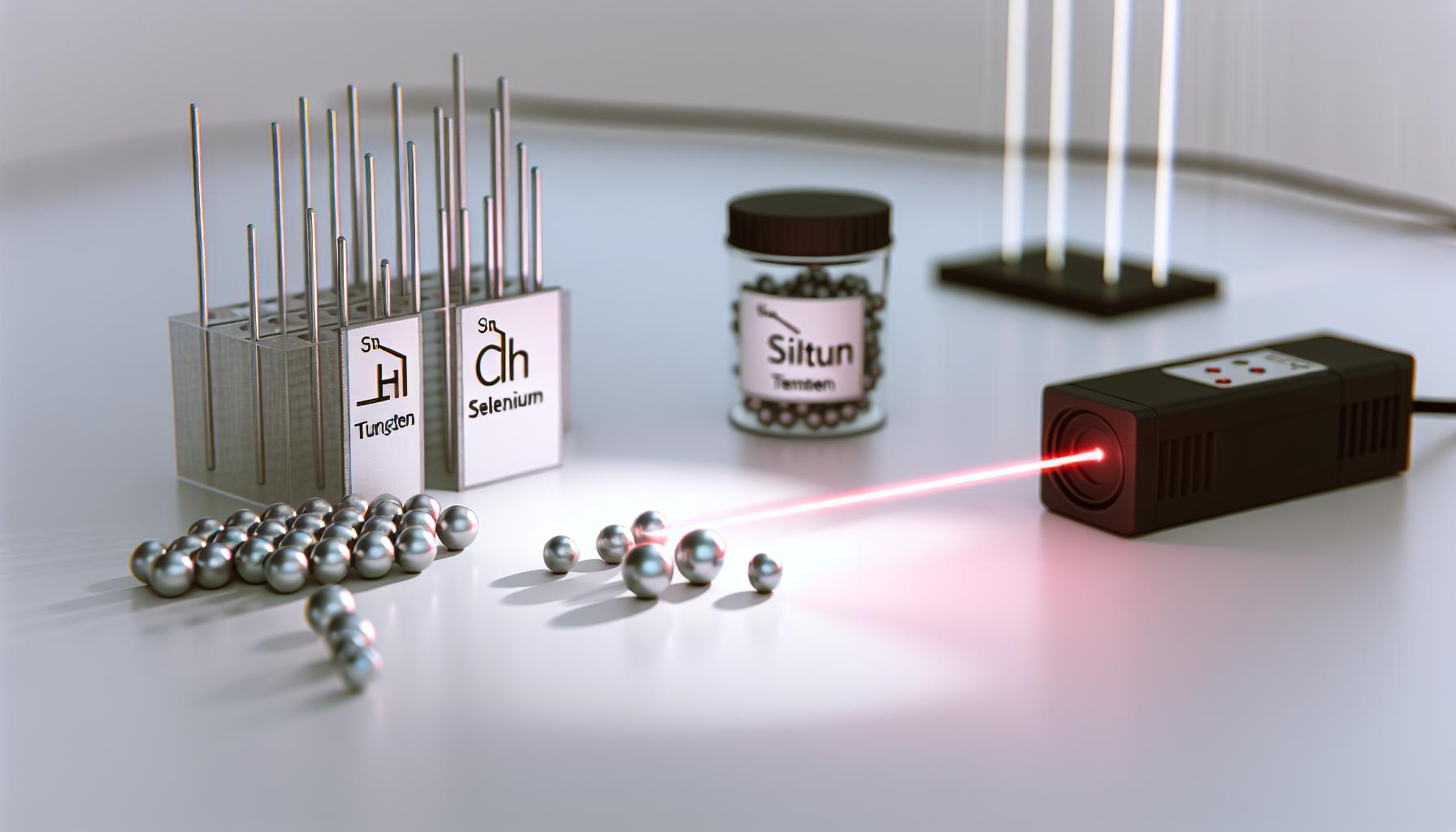 principy infračerveného laserového záření Wolframu a Selenu