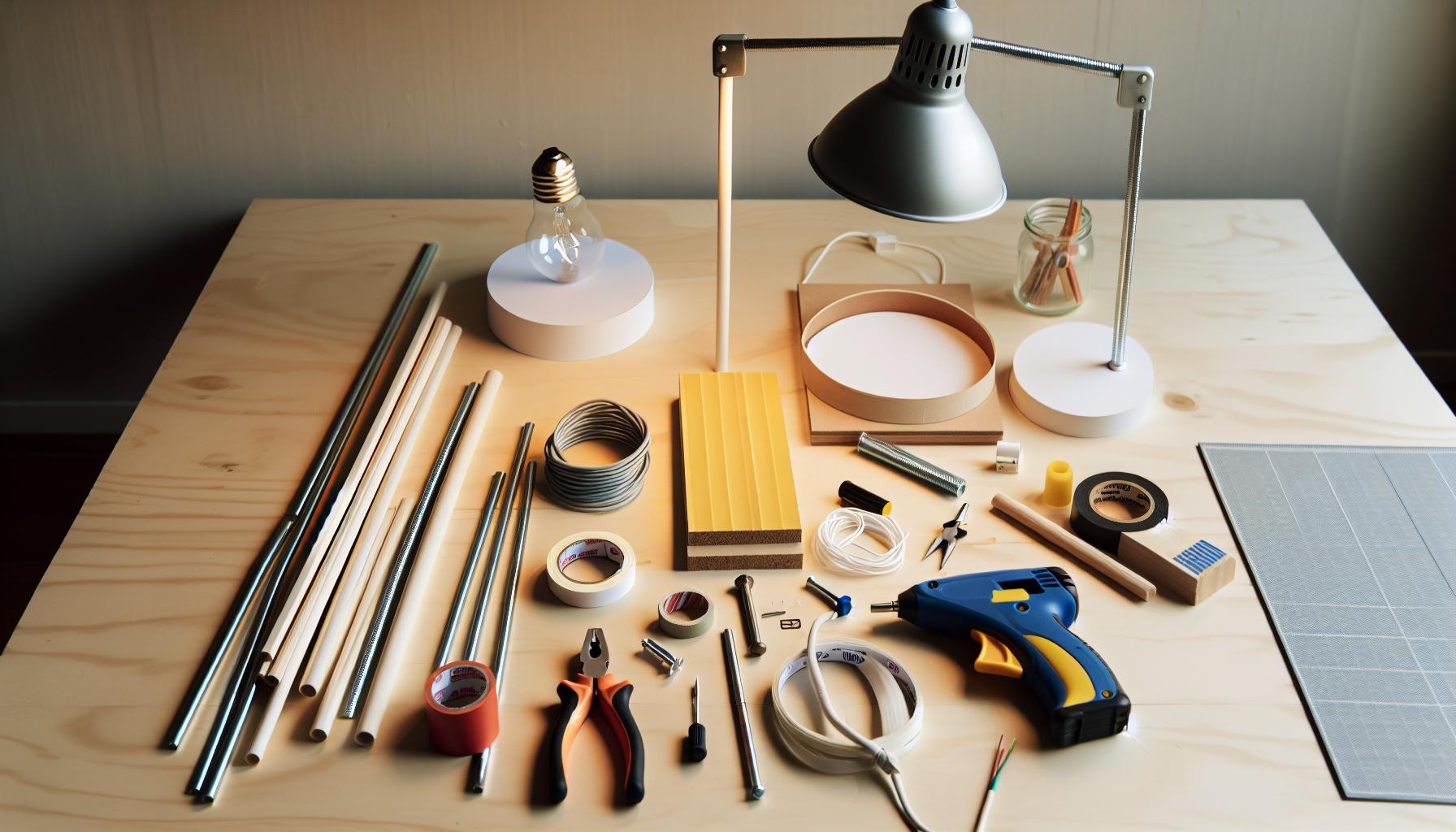 Výběr materiálů ⁢a nářadí pro DIY ​lampu