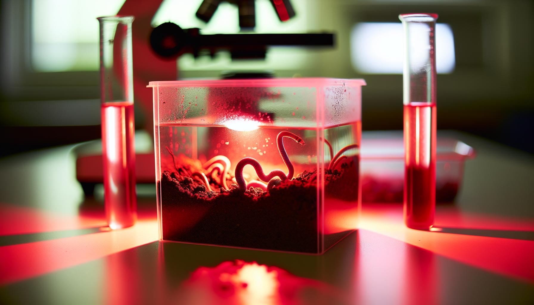 Jak červené světlo ovlivňuje chování žížal