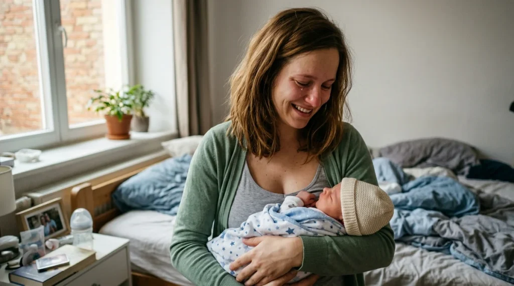 Otěhotněl někdo po rakovině děložního čípku? Příběhy, šance a lékařská fakta 6 Stastna matka drzi dite po uspesne lecbe rakoviny delozniho cipku